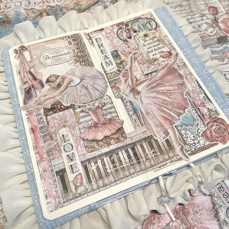 20sheets Retro Material Paper Retro Journal for Ballet Decoration
