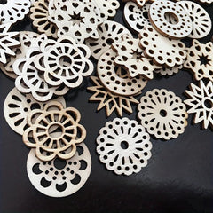 20pcs Unfinished Mini Wooden Crafts for Painting, Decorating & Staining