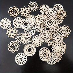 20pcs Unfinished Mini Wooden Crafts for Painting, Decorating & Staining