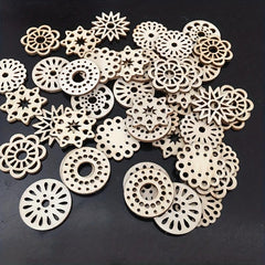 20pcs Unfinished Mini Wooden Crafts for Painting, Decorating & Staining