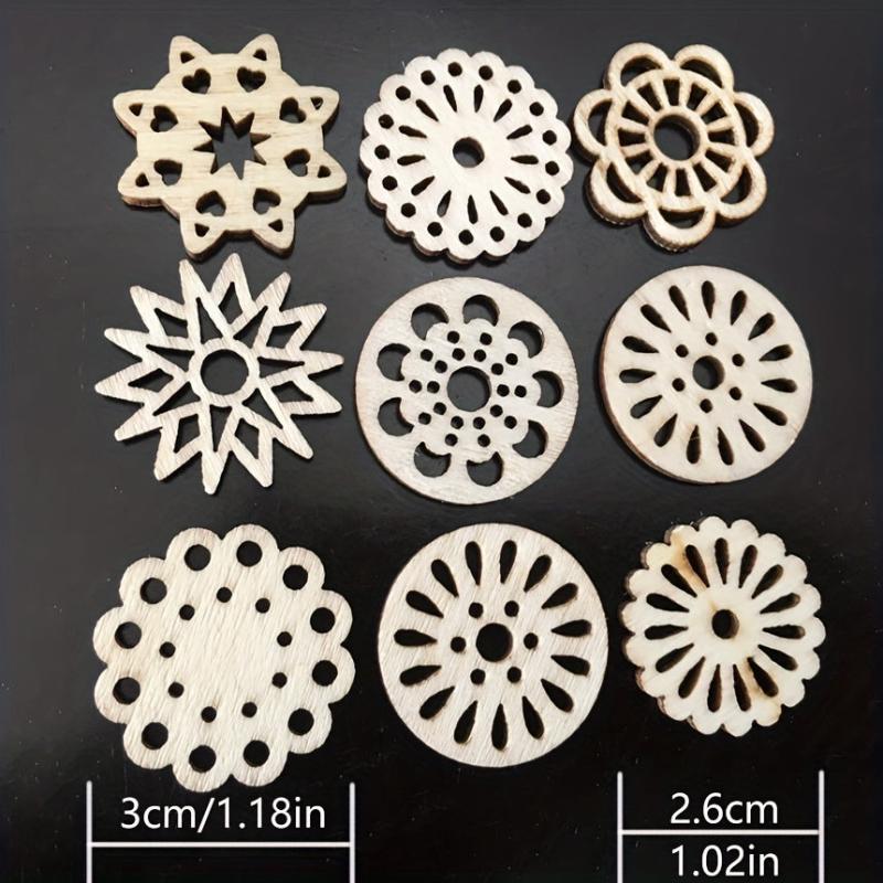20pcs Unfinished Mini Wooden Crafts for Painting, Decorating & Staining