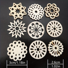 20pcs Unfinished Mini Wooden Crafts for Painting, Decorating & Staining