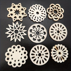 20pcs Unfinished Mini Wooden Crafts for Painting, Decorating & Staining