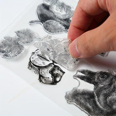 Cartoon Transparent Stamp Journal Stamp Reusable Stationery