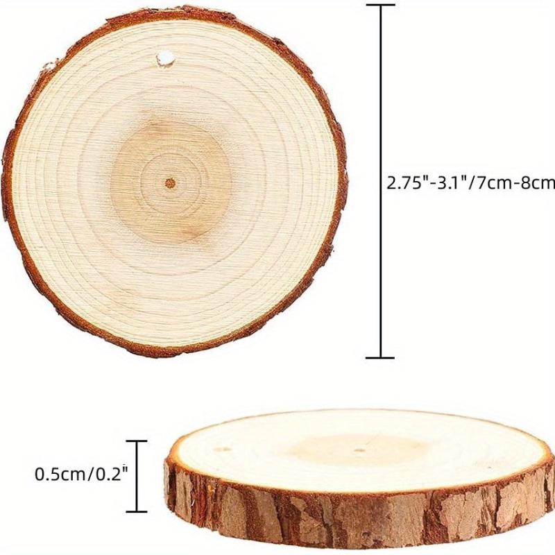 Natural Wood Slices 30 Pcs 7 7 Unfinished Wood Kit Predrilled With Hole