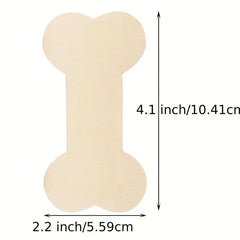 10pcs Unpolished Wooden Dog Bone & Paw Cut Crafts DIY Projects Party Decoration