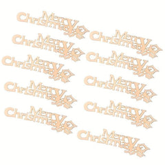 Merry Christmas Ornaments Wooden Letter Xmas Decoration 9x2.3in