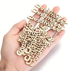 Merry Christmas Ornaments Wooden Letter Xmas Decoration 9x2.3in