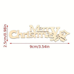 Merry Christmas Ornaments Wooden Letter Xmas Decoration 9x2.3in