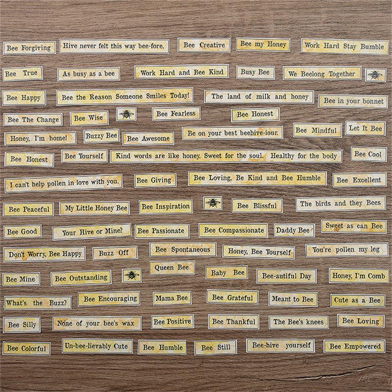 76pcs Digital Labels Stickers Diy Computer Washi Scrapbooking Stickers
