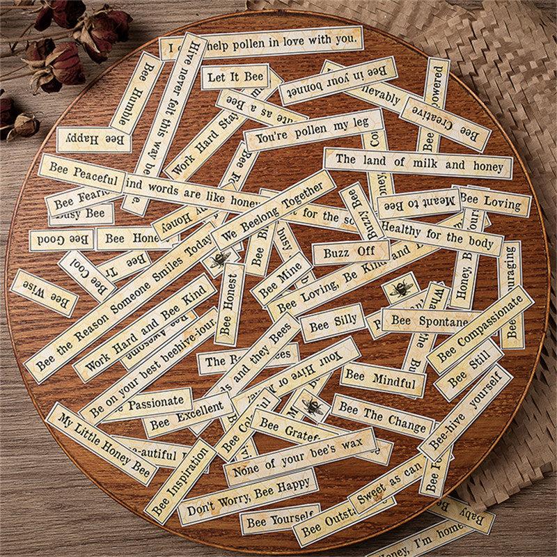 76pcs Digital Labels Stickers Diy Computer Washi Scrapbooking Stickers