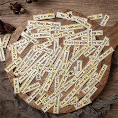 76pcs Digital Labels Stickers Diy Computer Washi Scrapbooking Stickers