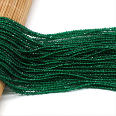 Dark Green Spinel Beads 20 inch Strand