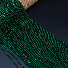 Dark Green Spinel Beads 20 inch Strand