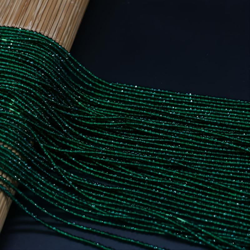 Dark Green Spinel Beads 20 inch Strand