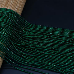 Dark Green Spinel Beads 20 inch Strand