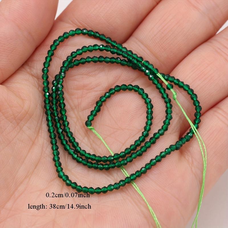 Dark Green Spinel Beads 20 inch Strand