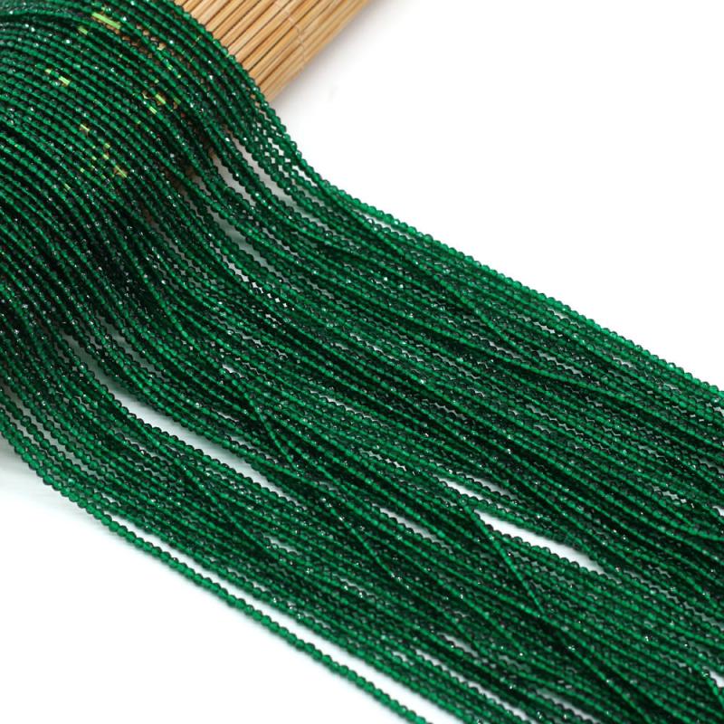 Dark Green Spinel Beads 20 inch Strand