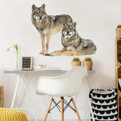 2pcs Wolf Decoration Wall Stickers for Living Room Bedroom