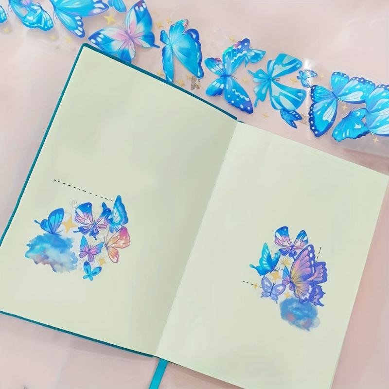 Butterfly Stickers Set Ice Crystals Waterproof Decals 2m Long