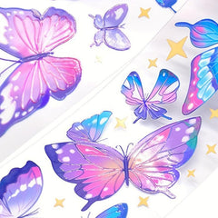 Butterfly Stickers Set Ice Crystals Waterproof Decals 2m Long