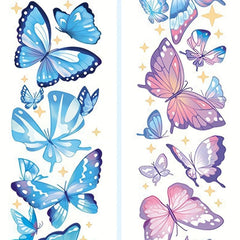 Butterfly Stickers Set Ice Crystals Waterproof Decals 2m Long