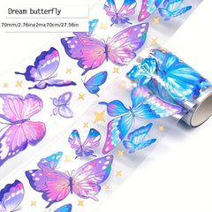 Butterfly Stickers Set Ice Crystals Waterproof Decals 2m Long