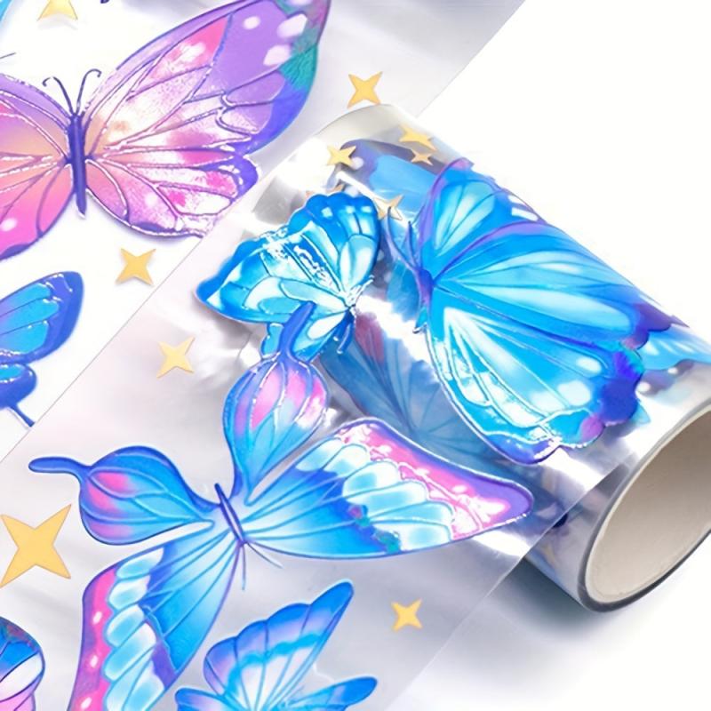 Butterfly Stickers Set Ice Crystals Waterproof Decals 2m Long