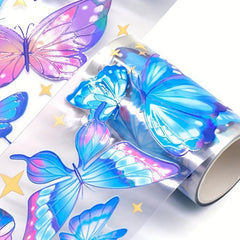 Butterfly Stickers Set Ice Crystals Waterproof Decals 2m Long
