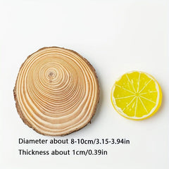 6pcs Natural Pine Slices DIY Christmas Handcraft Pine Wood Slices Log Slices