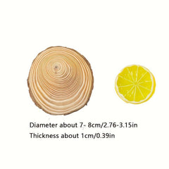 6pcs Natural Pine Slices DIY Christmas Handcraft Pine Wood Slices Log Slices