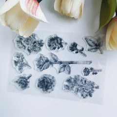 Flower Hand Account Transparent Seal for Card Making