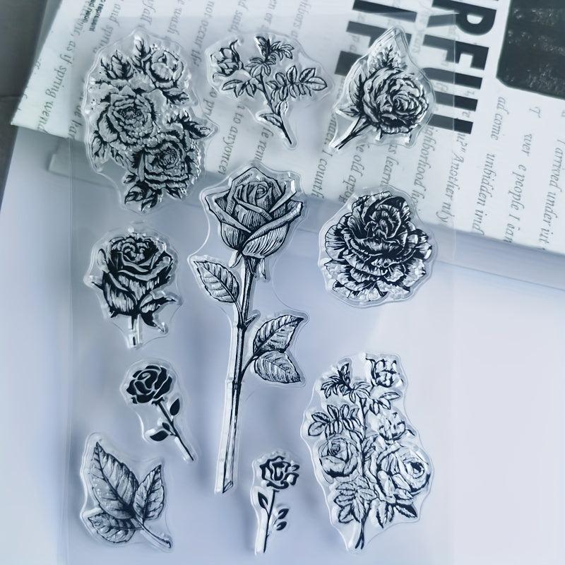 Flower Hand Account Transparent Seal for Card Making