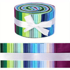 40pcs 2.55in Roll Up Fabric Quilting Strips Jelly Roll Craft Fabric Bundle