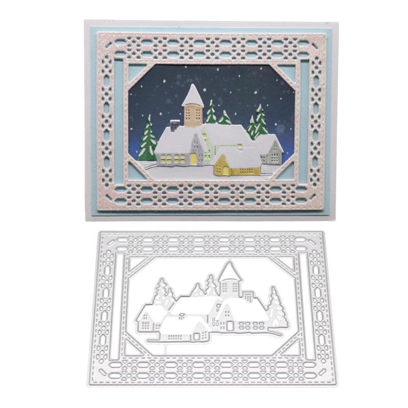 Tree Castle Metal Cutting Dies for Card Making Scrapbooking