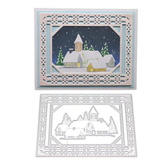 Tree Castle Metal Cutting Dies for Card Making Scrapbooking