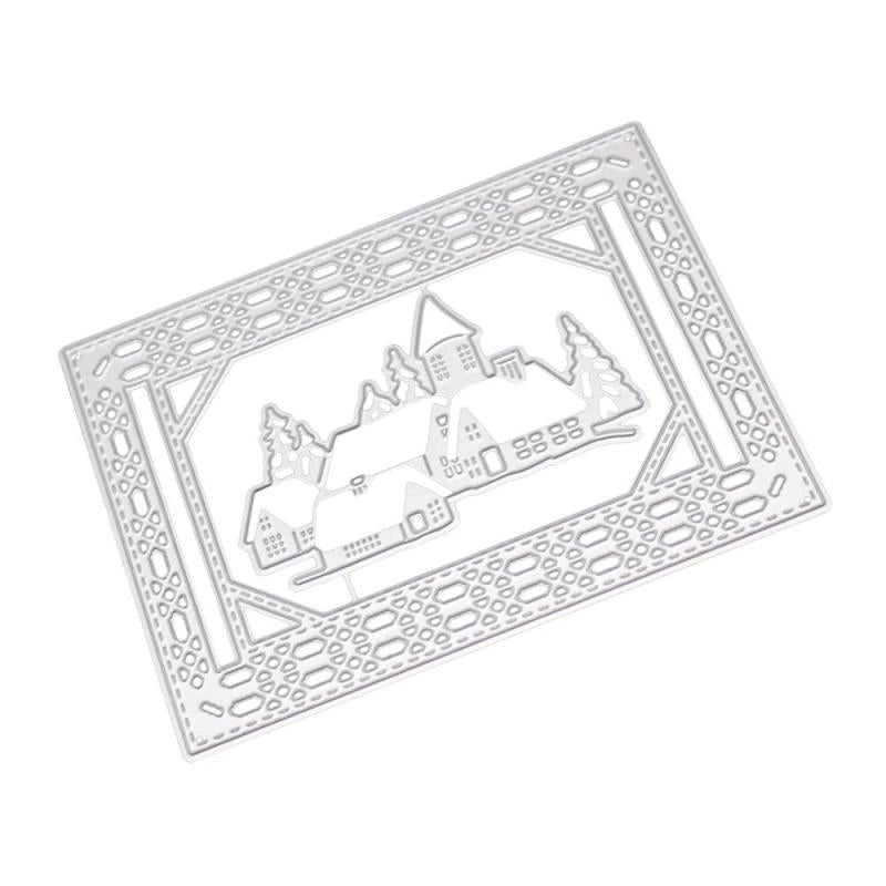 Tree Castle Metal Cutting Dies for Card Making Scrapbooking