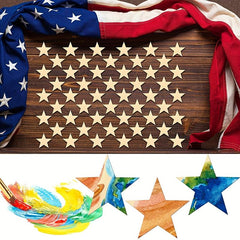 Mini Unfinished Wooden Star Decoration Christmas Wedding DIY Crafts 2in