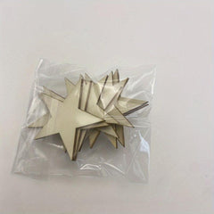 Mini Unfinished Wooden Star Decoration Christmas Wedding DIY Crafts 2in
