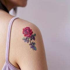 30 Sheets Flowers Temporary Tattoos For Women Waterproof Body Art Stickers