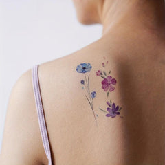 30 Sheets Flowers Temporary Tattoos For Women Waterproof Body Art Stickers