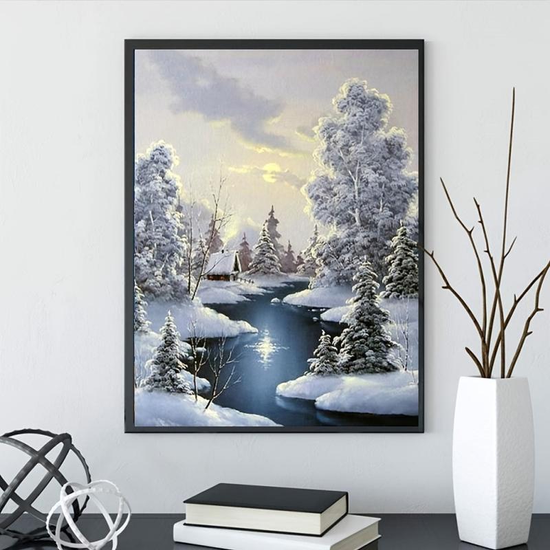 Snow Scene Diamond Painting for Living Room & Bedroom