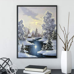 Snow Scene Diamond Painting for Living Room & Bedroom