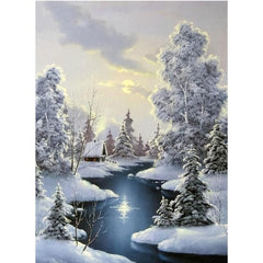 Snow Scene Diamond Painting for Living Room & Bedroom