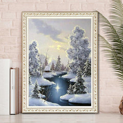 Snow Scene Diamond Painting for Living Room & Bedroom