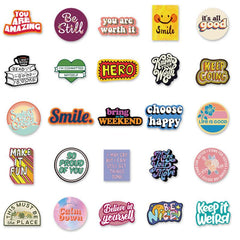 50pcs Fun English Phrase Graffiti Stickers - Add Some Fun to Your Life