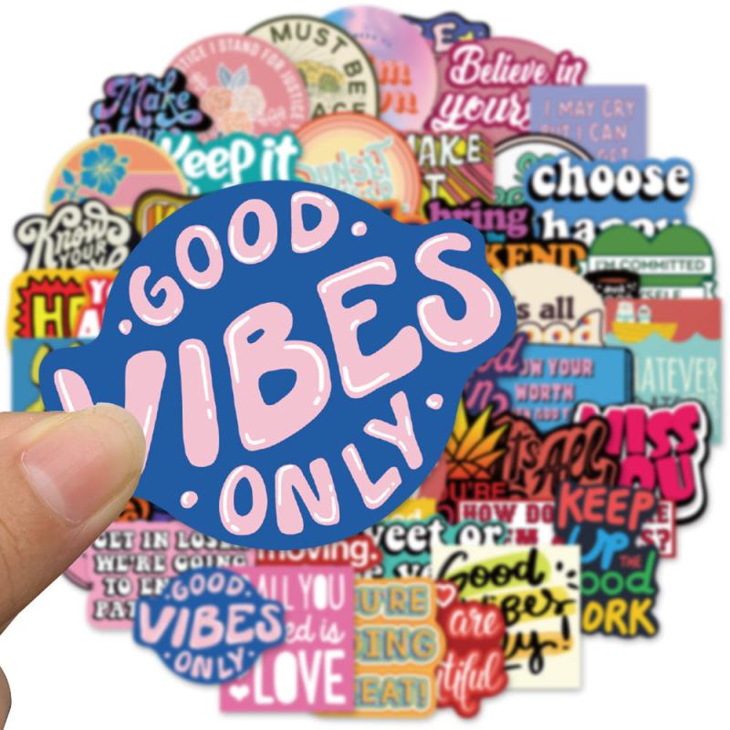 50pcs Fun English Phrase Graffiti Stickers - Add Some Fun to Your Life
