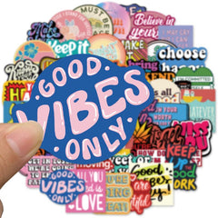 50pcs Fun English Phrase Graffiti Stickers - Add Some Fun to Your Life