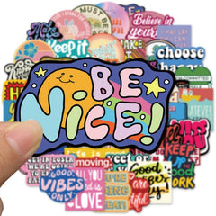 50pcs Fun English Phrase Graffiti Stickers - Add Some Fun to Your Life