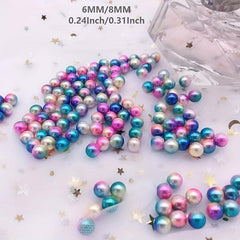 100pcs Mermaid Gradient ABS Beads for DIY Jewelry Making